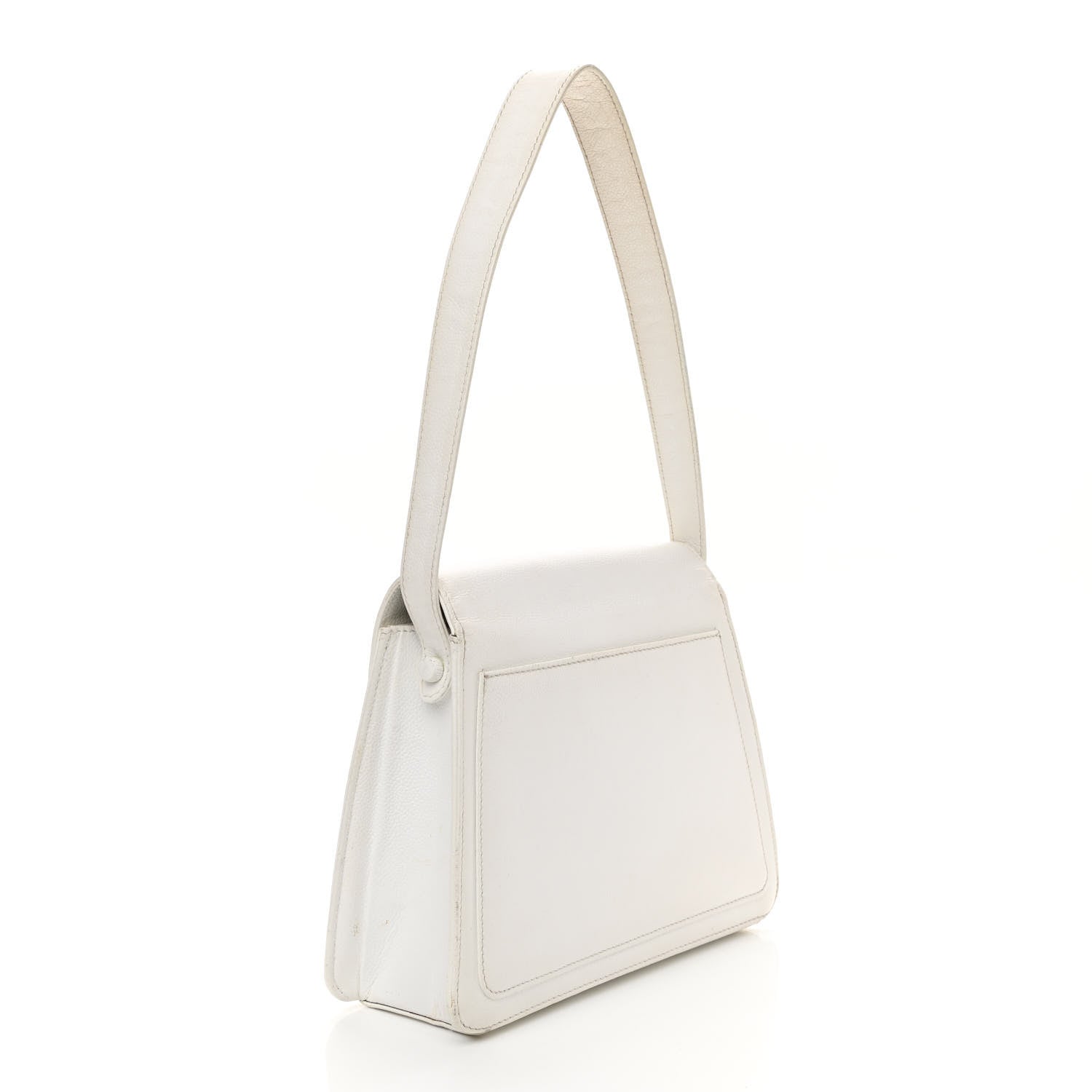 Chanel Caviar Quilted Flap Shoulder Bag White 3 of 14