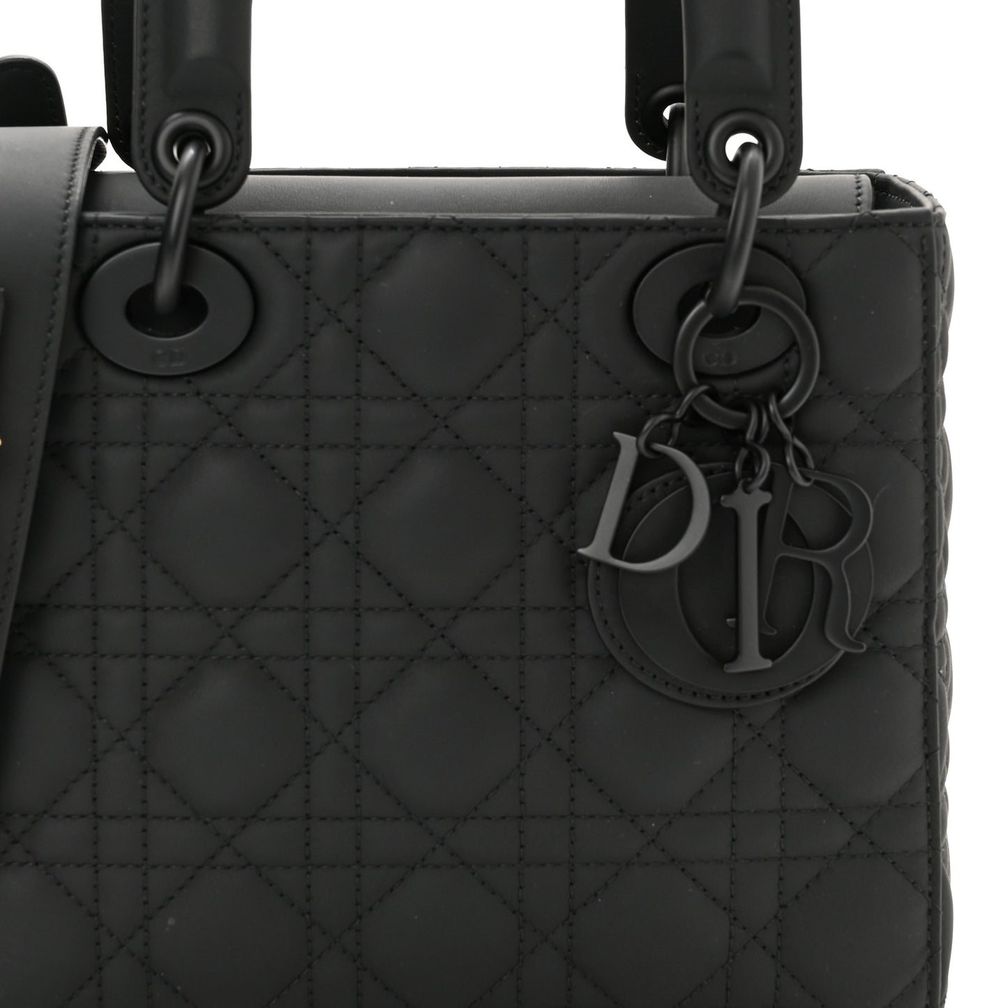 Ultra Matte Calfskin Cannage Small My ABCDior Lady Dior Black