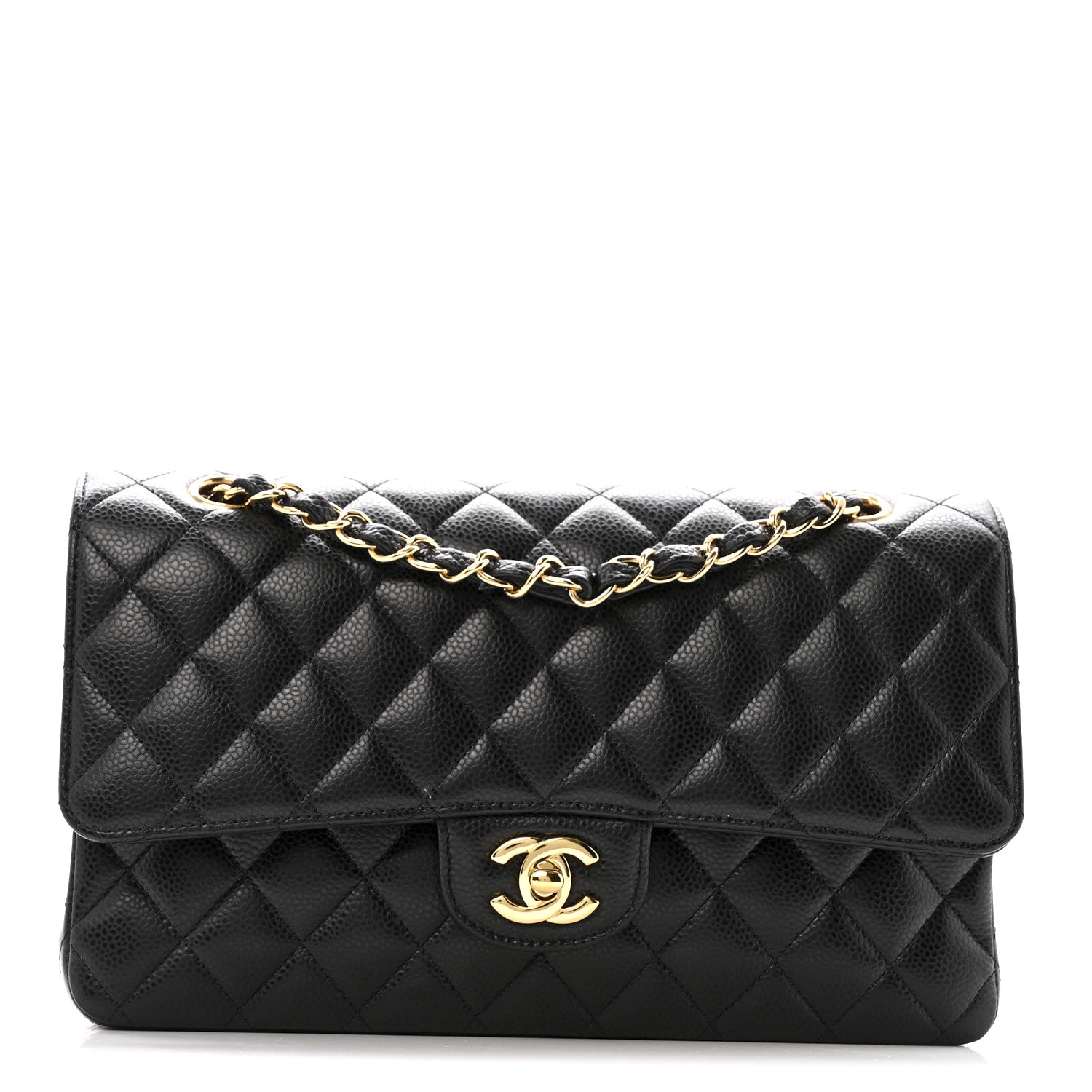 Chanel Caviar Quilted Medium Double Flap Black 1 of 10