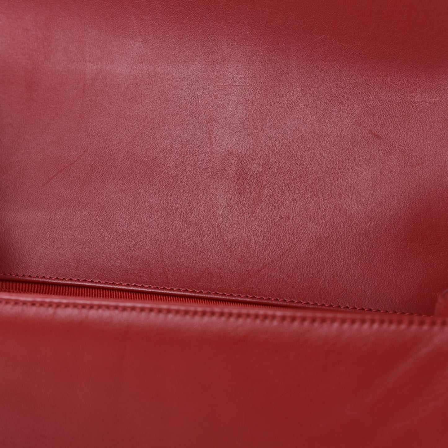 Lambskin Quilted Medium Boy Flap Red
