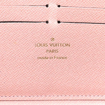 Louis Vuitton Damier Ebene Clemence Wallet Rose Ballerine 6 of 8