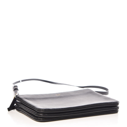 Celine Lambskin Small Trio Crossbody Bag Navy Blue 4 of 13