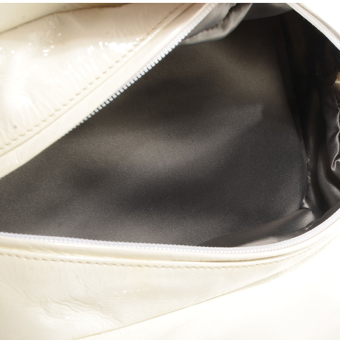 Patent Luxe Ligne Medium Bowler White