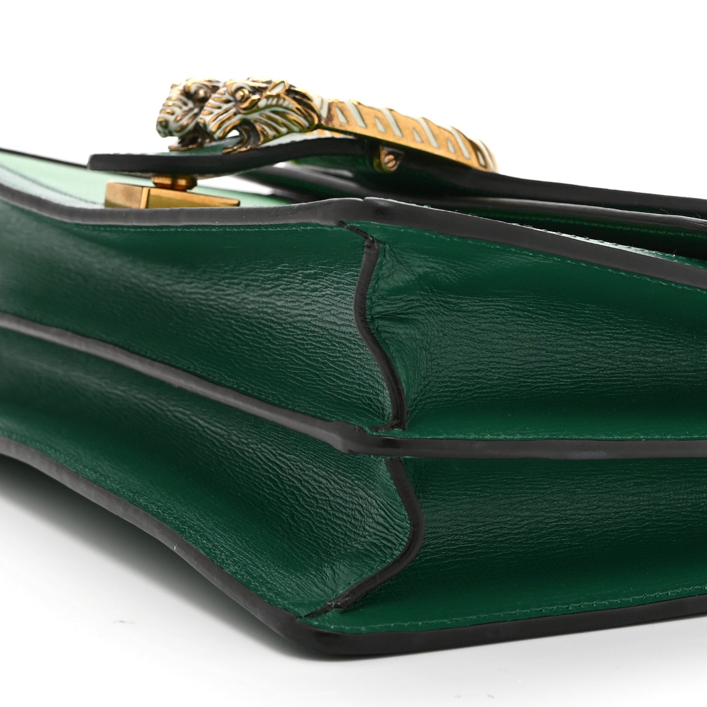 Azalea Calfskin Enamel Small Dionysus Shoulder Bag New Shamarock Emerald Off White