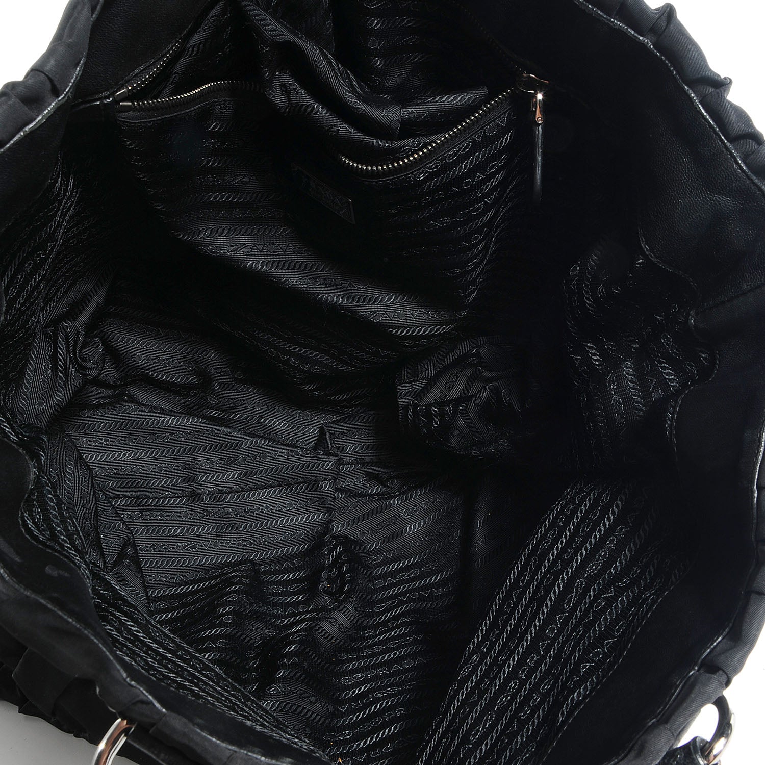 Prada Tessuto Nylon Gaufre Tote Nero Black 6 of 12