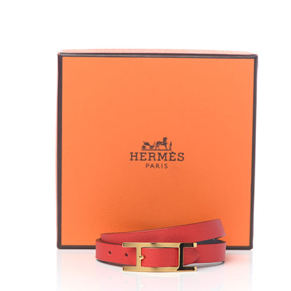 Hermes Swift Behapi Double Tour Bracelet T2 Rouge De Coeur Bleu Indigo 5 of 5