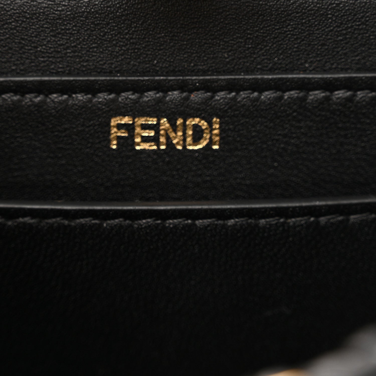 Fendi Vitello King Shiny Nappa Intreccio Petite Peekaboo I SEE U Satchel Black 6 of 10
