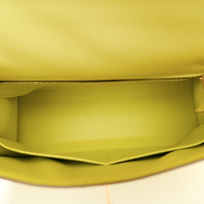 Hermes Epsom Kelly Sellier 32 Lime 5 of 10