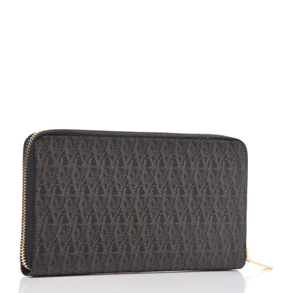 Saint Laurent Toile Monogram Classic Zip Around Wallet Black 3 of 9