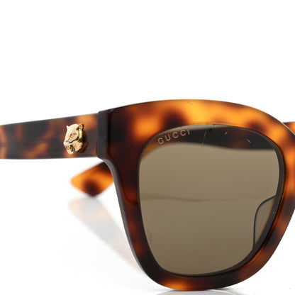 Gucci Acetate Square Frame Sunglasses GG0029S Tortoise 8 of 8