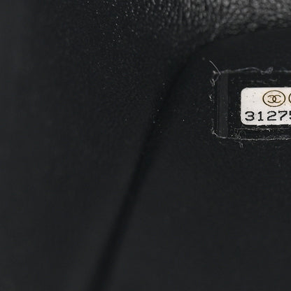 Chanel Metallic Lambskin Quilted Mini Square Flap Gold Black 7 of 10