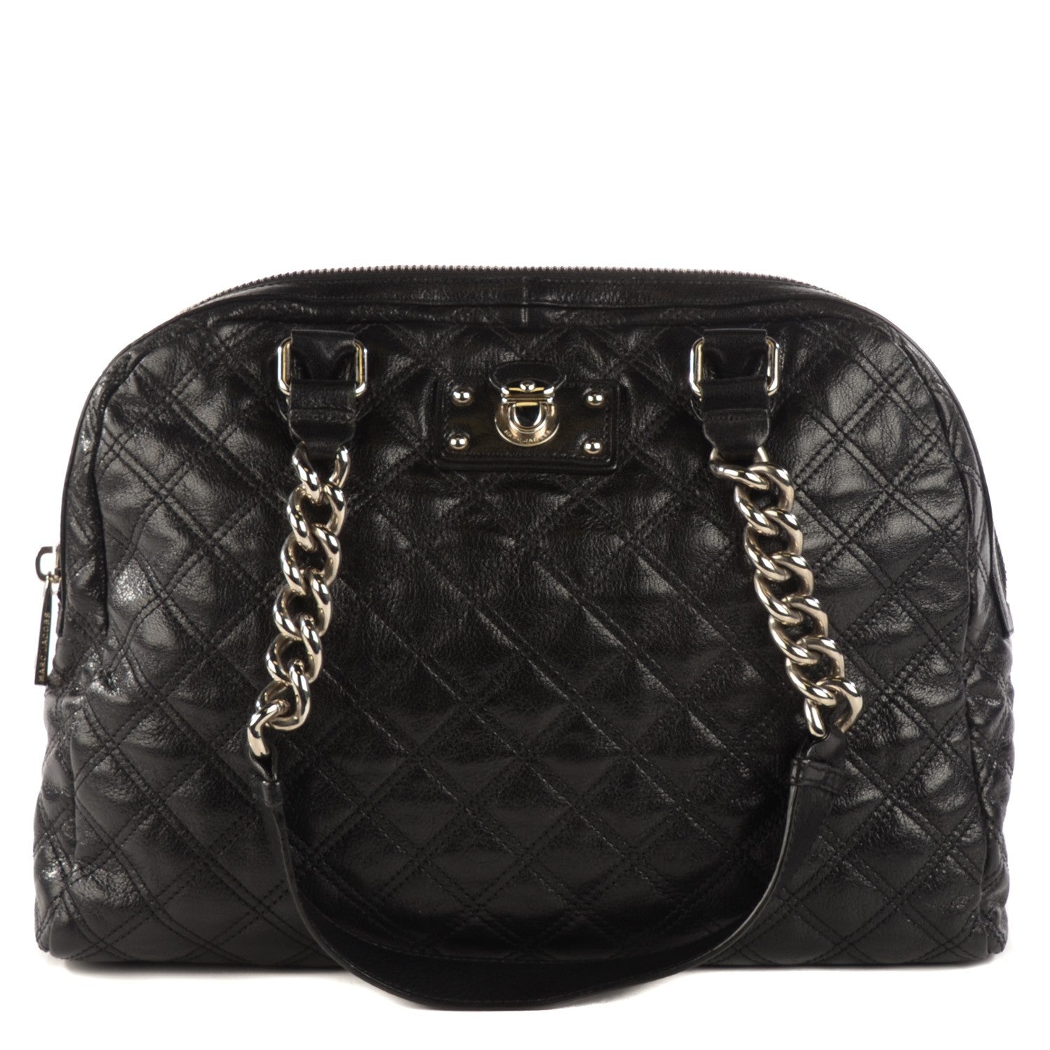 Marc Jacobs Lacquered Lambskin Quilted Karly Black 1 of 8