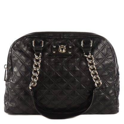 Marc Jacobs Lacquered Lambskin Quilted Karly Black 1 of 8