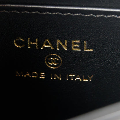 Chanel Patent Calfskin Quilted Chain Hoop Bag Black 6 of 11
