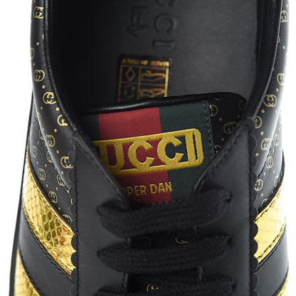 Gucci X DAPPER DAN Calfskin Laminated Ayers GG Micro Monogram Mens G74 Sneakers 9.5 Black 8 of 10