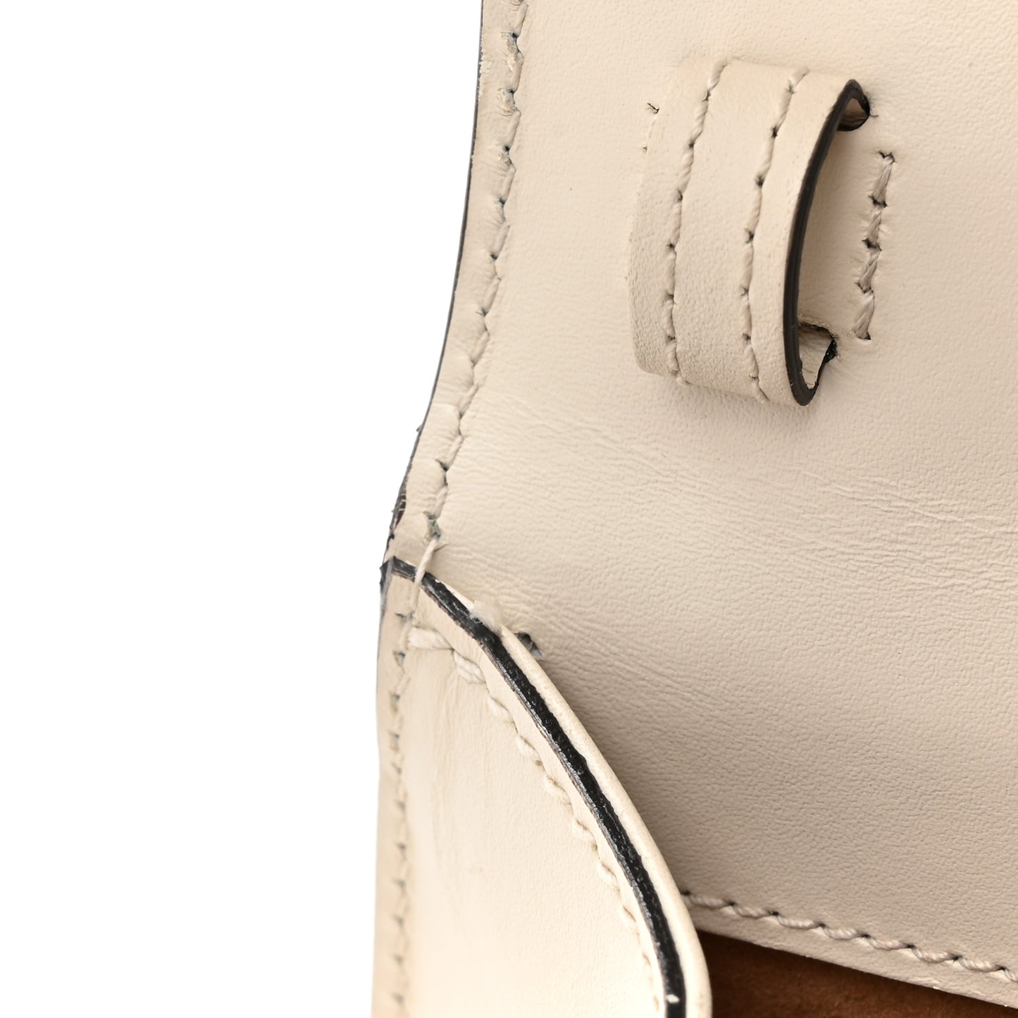 Calfskin Mini Sylvie Top Handle Bag White