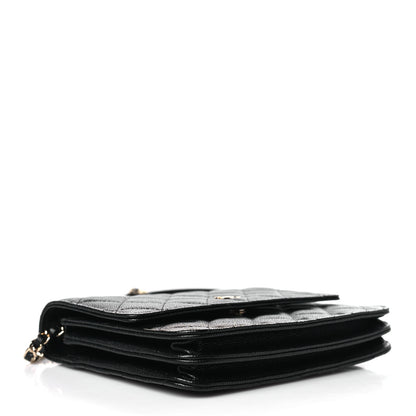 Chanel Caviar Quilted Square Wallet On Chain WOC Black 4 of 10