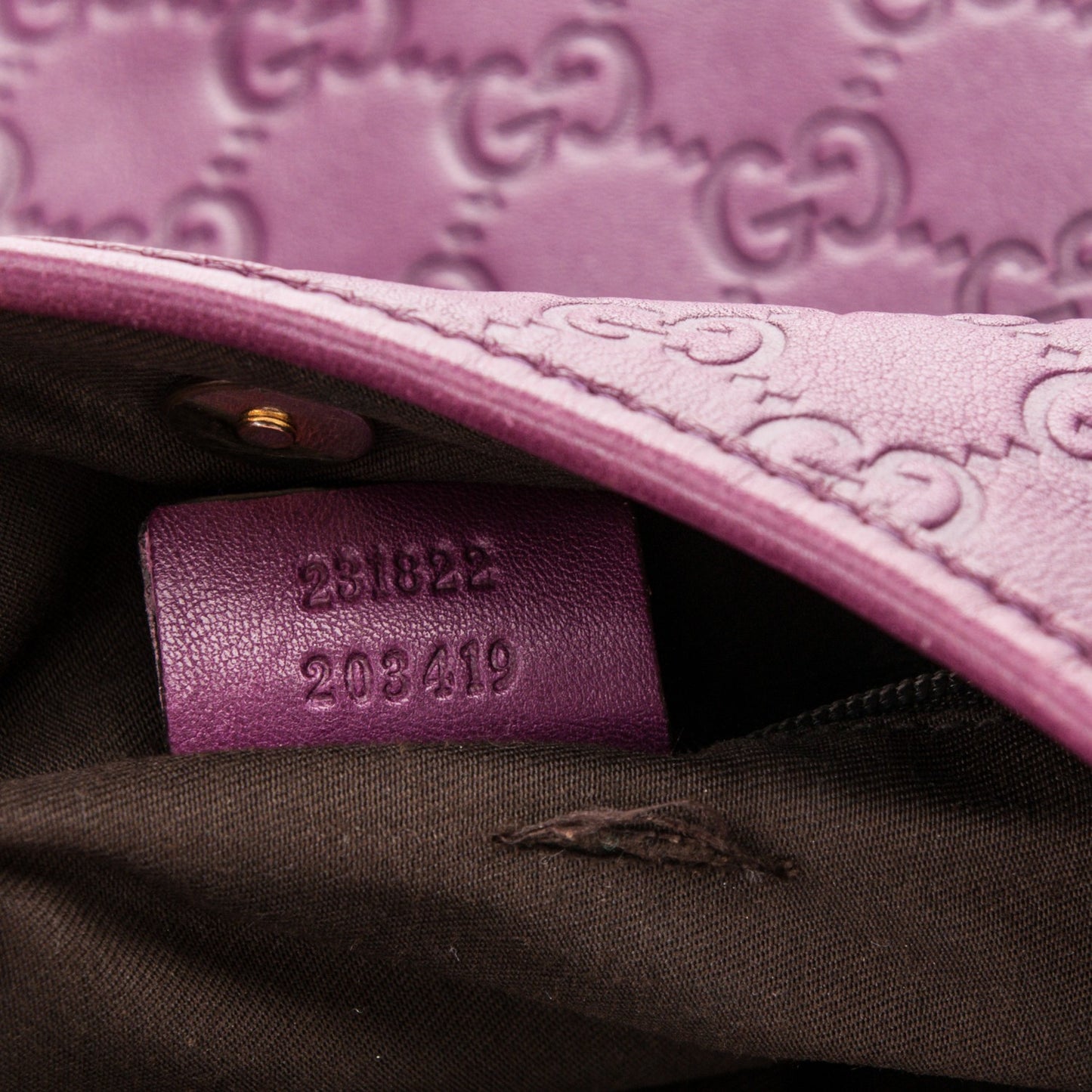 Guccissima Medium New Britt Hobo Purple