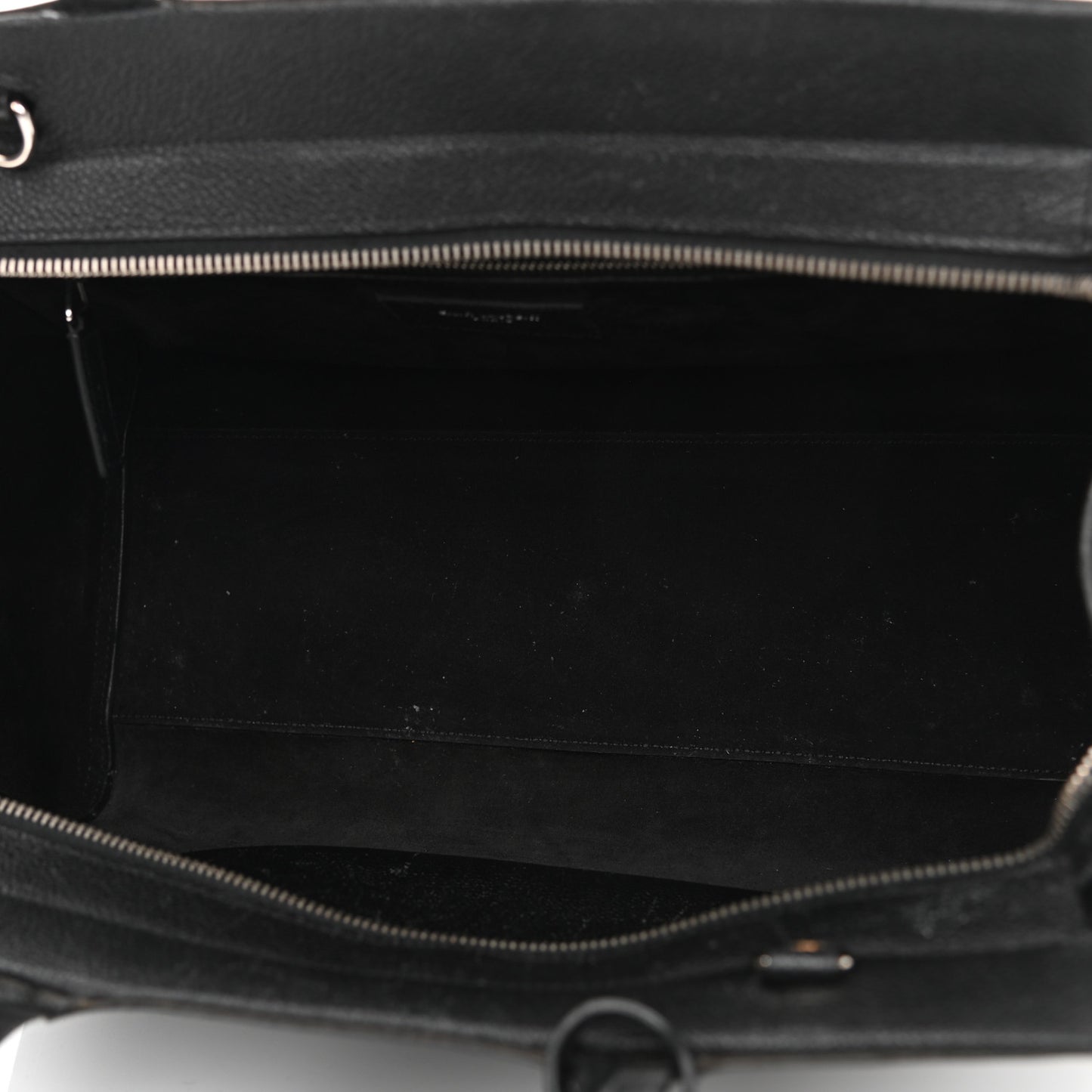 Grained Calfskin Small Cabas Rive Gauche Black