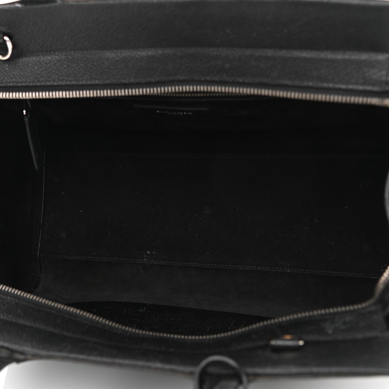 Saint Laurent Grained Calfskin Small Cabas Rive Gauche Black 5 of 17