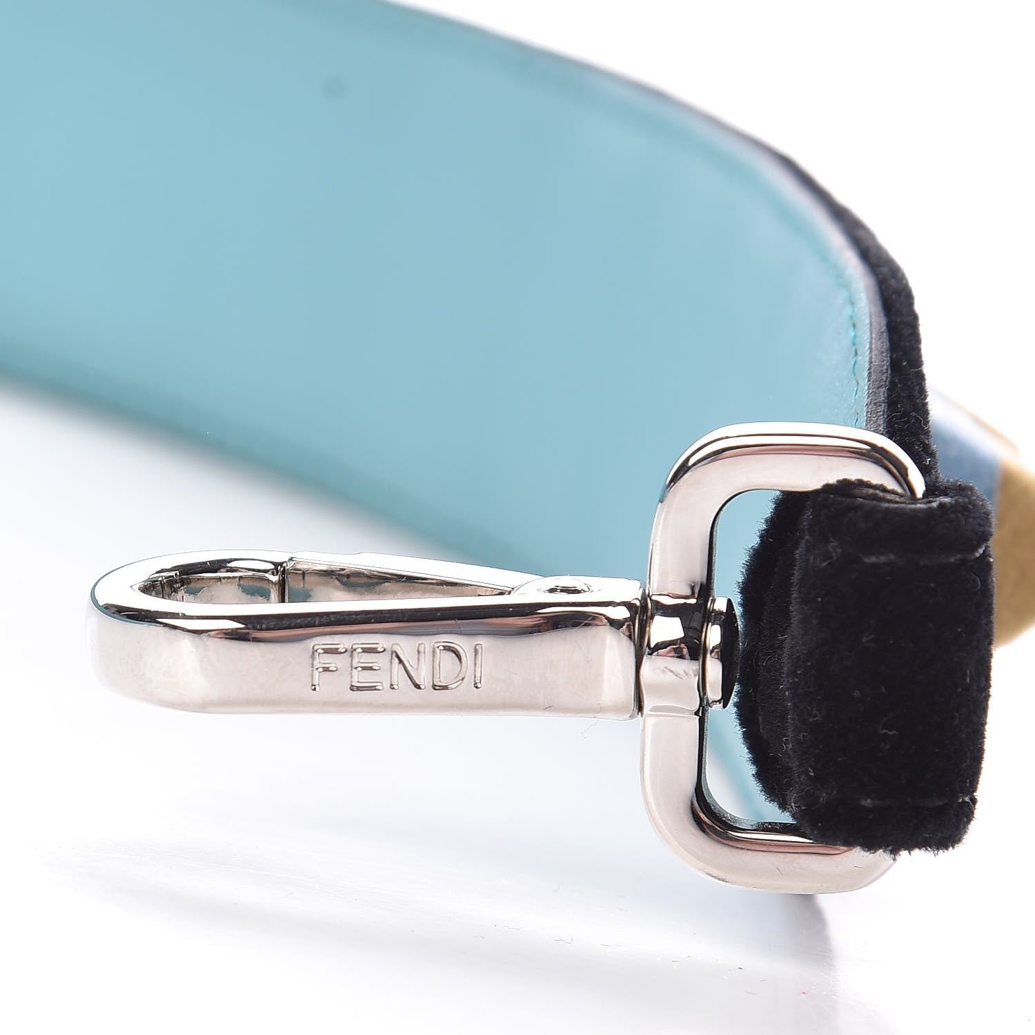 Fendi Velvet Studded Strap You Black Navy Multicolor 6 of 6