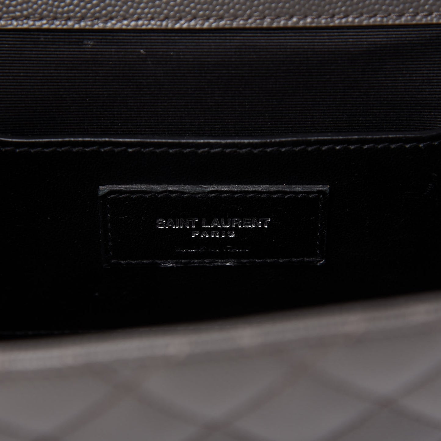 Grain De Poudre Textured Mixed Matelasse Medium Triquilt Monogram Satchel Earth