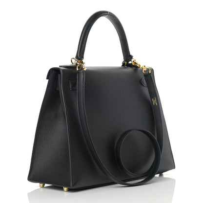 Hermes Epsom Kelly Sellier 28 Black 3 of 15