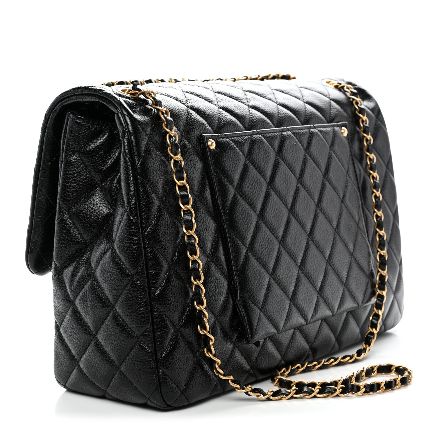 Chanel Grained Calfskin Quilted XXL Travel Flap Bag Black 3 of 10