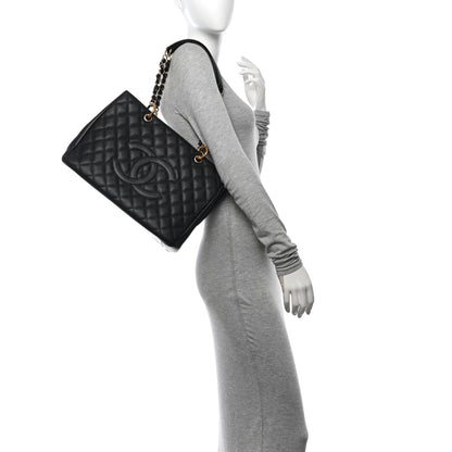 Chanel Caviar Quilted Grand Shopping Tote GST Black 2 of 11