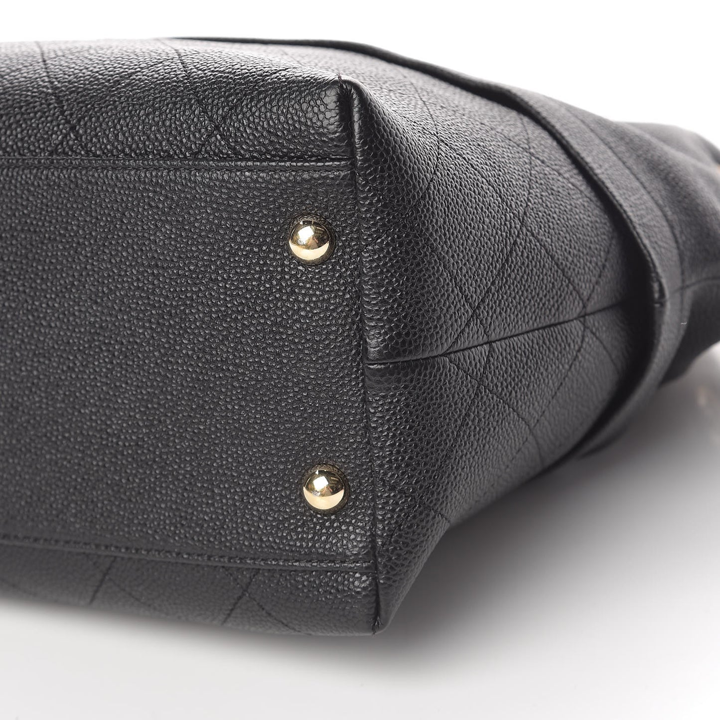 Crumpled Grained Calfskin Zip and Carry Shopping Tote Black