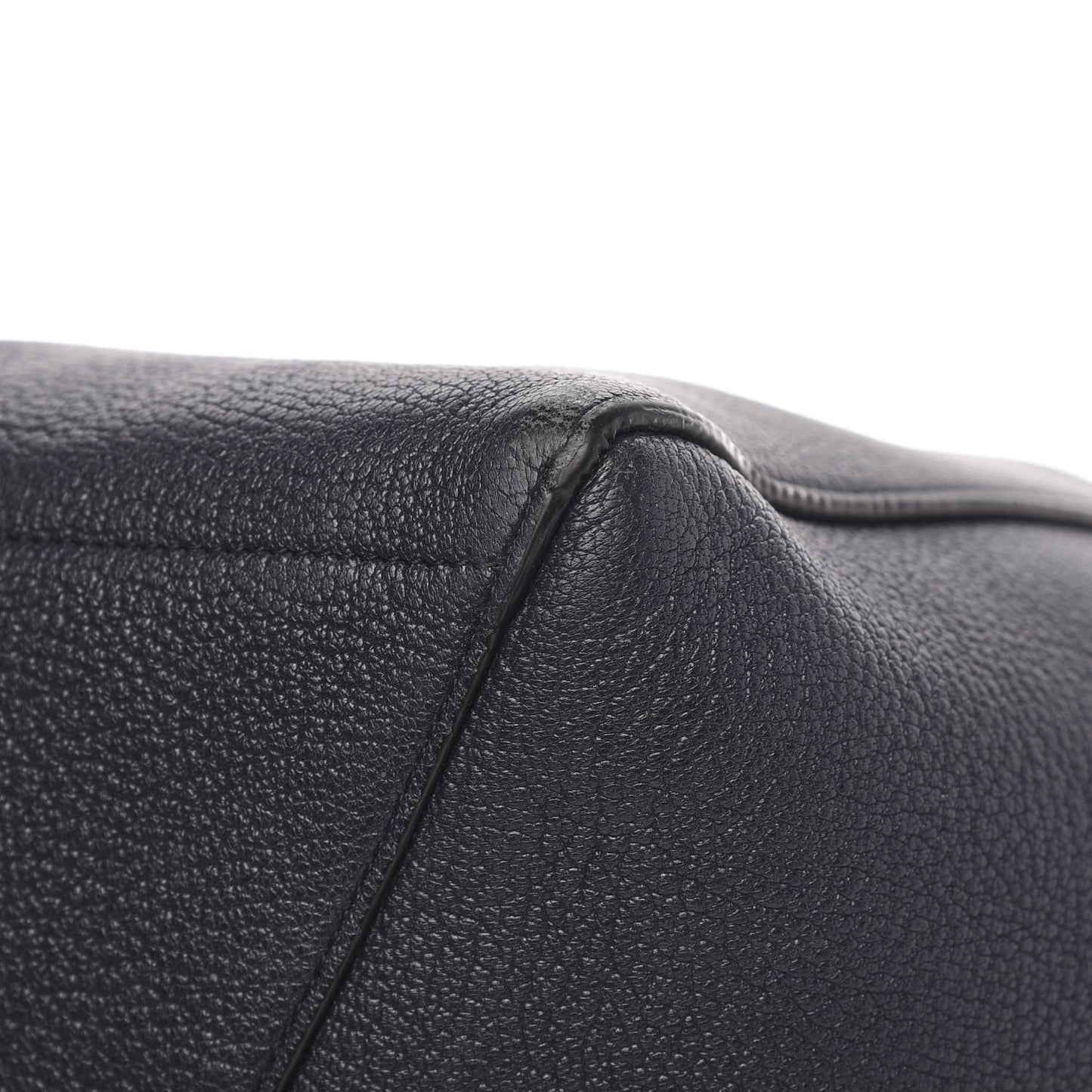 Soft Grained Calfskin Sangle Bucket Bag Navy Blue