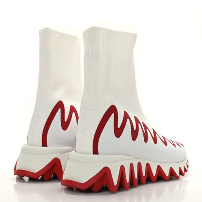 Christian Louboutin Knit Mesh Sharky Sock Sneakers 35.5 White 4 of 7