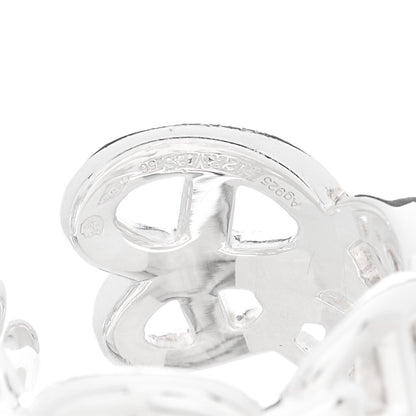 Hermes Sterling Silver GM Chaine d'ncre Enchainee Band Ring 56 7.75 4 of 6