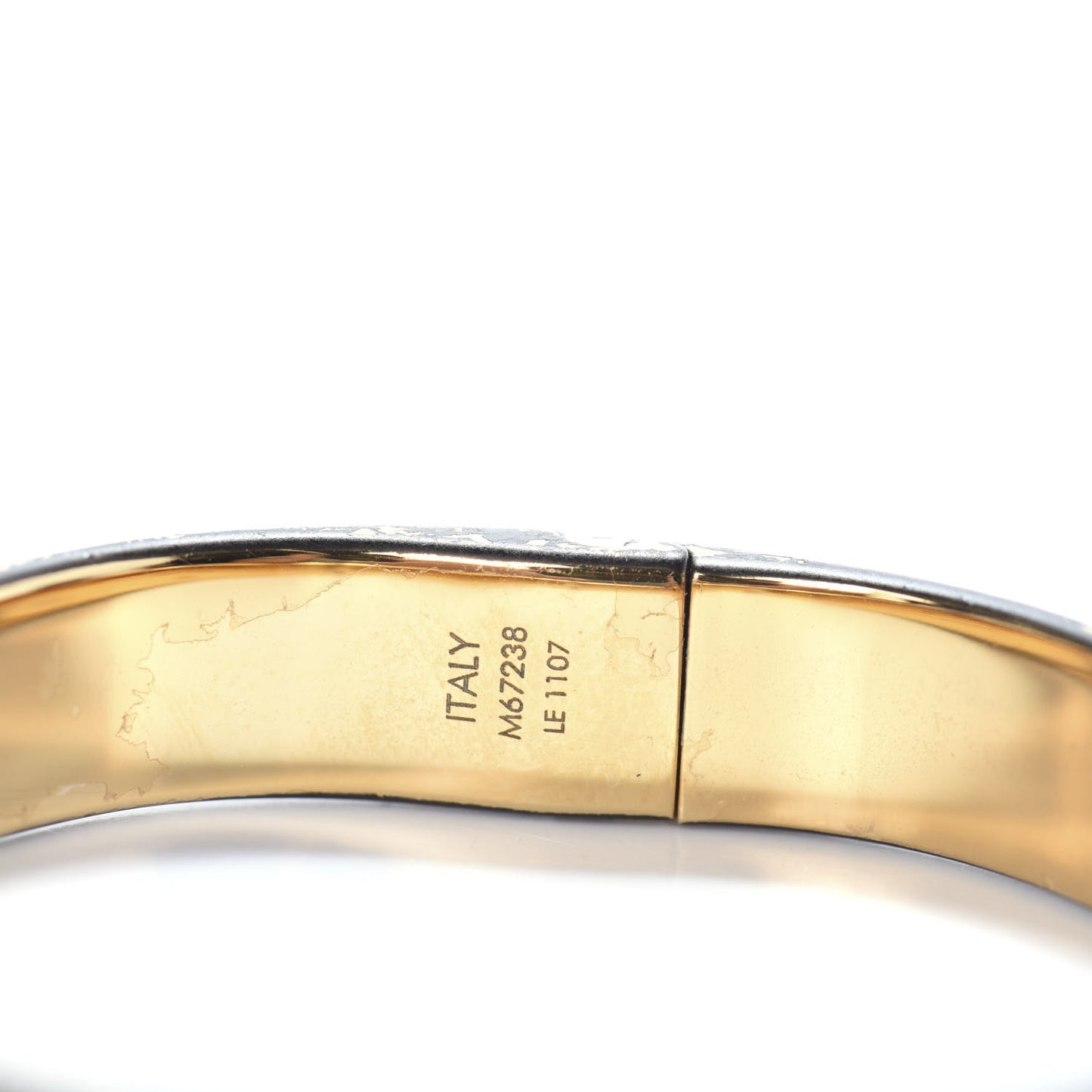 Monogram Nanogram Cuff M Black Gold