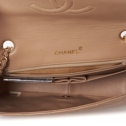 Chanel Lambskin Quilted Small Single Flap Beige 6 of 9