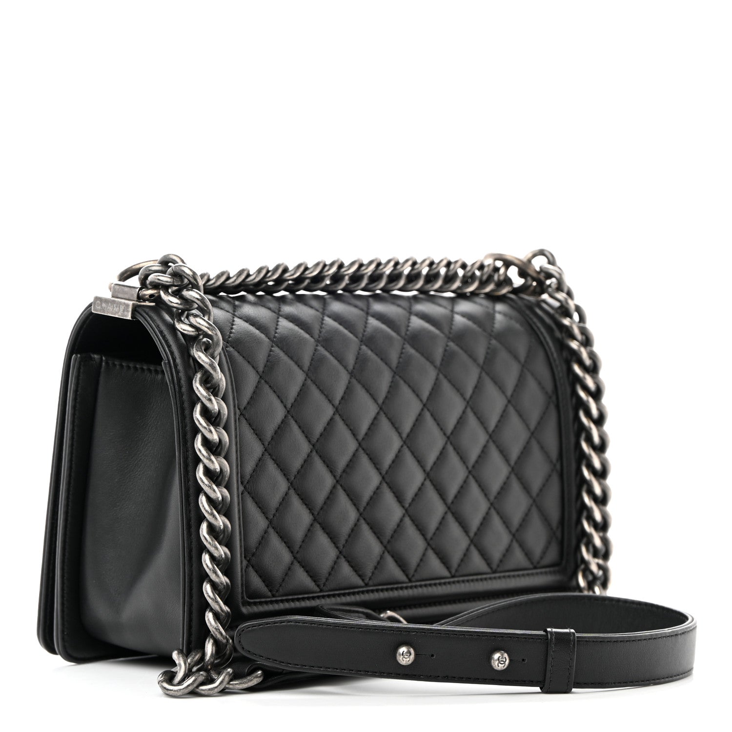 Chanel Calfskin Quilted Medium Boy Flap Black 3 of 13