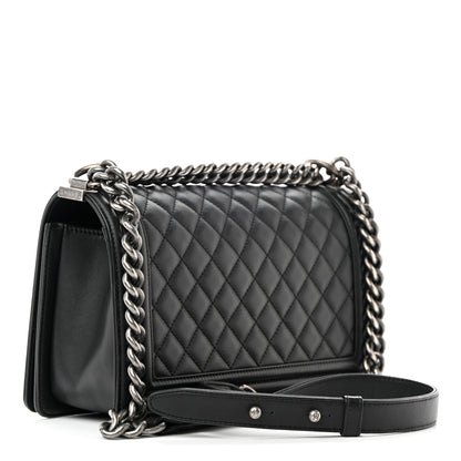 Chanel Calfskin Quilted Medium Boy Flap Black 3 of 13