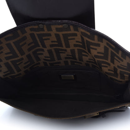 Fendi Zucca Calfskin Shoulder Bag Tobacco 5 of 10