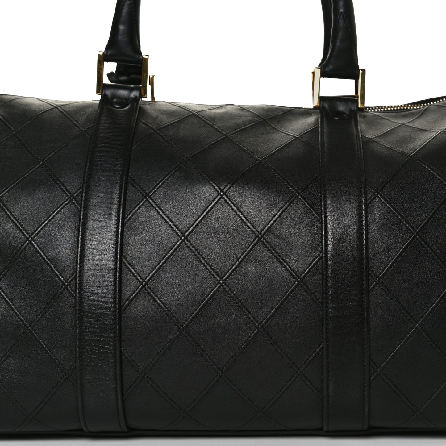 Calfskin Stitched CC Boston Black