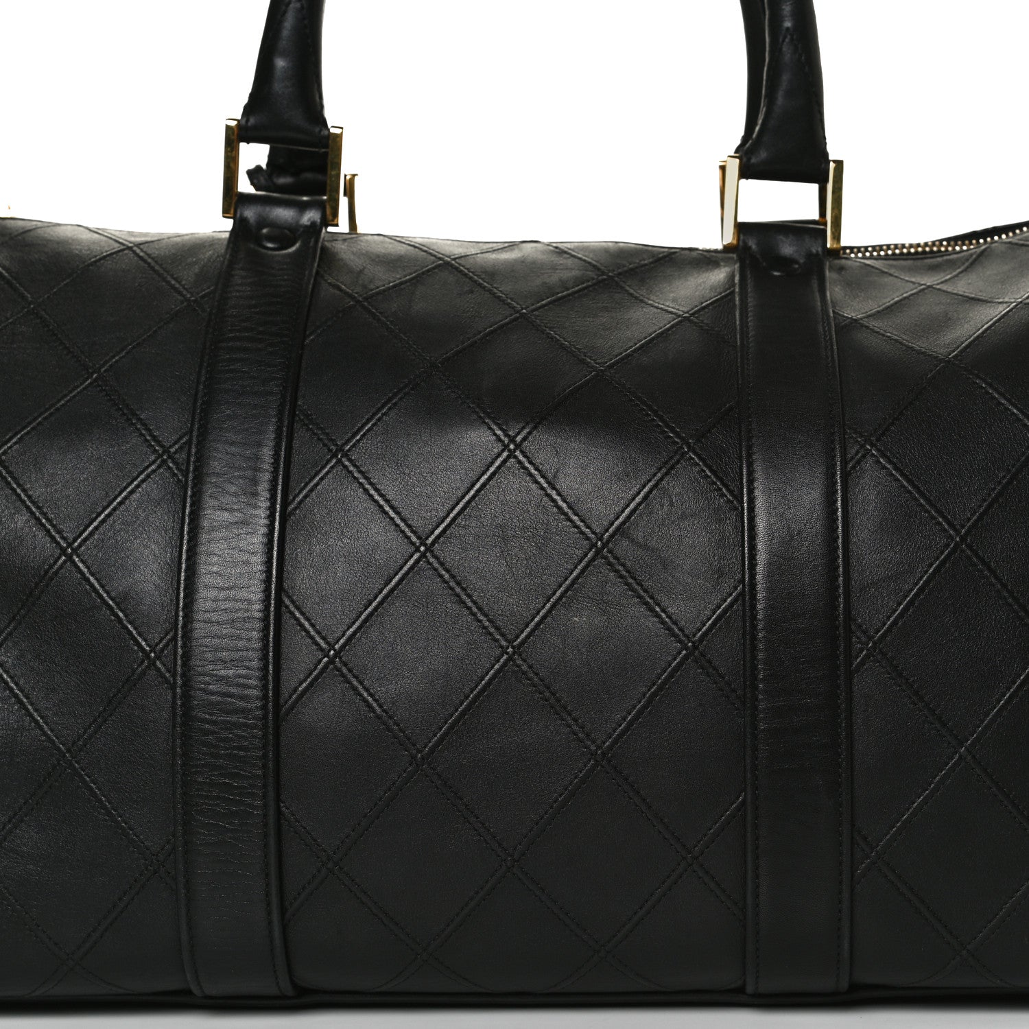 Chanel Calfskin Stitched CC Boston Black 13 of 16
