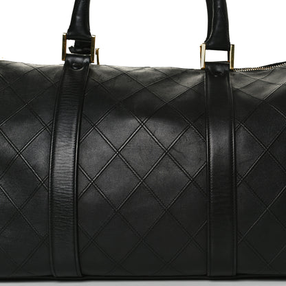 Chanel Calfskin Stitched CC Boston Black 13 of 16