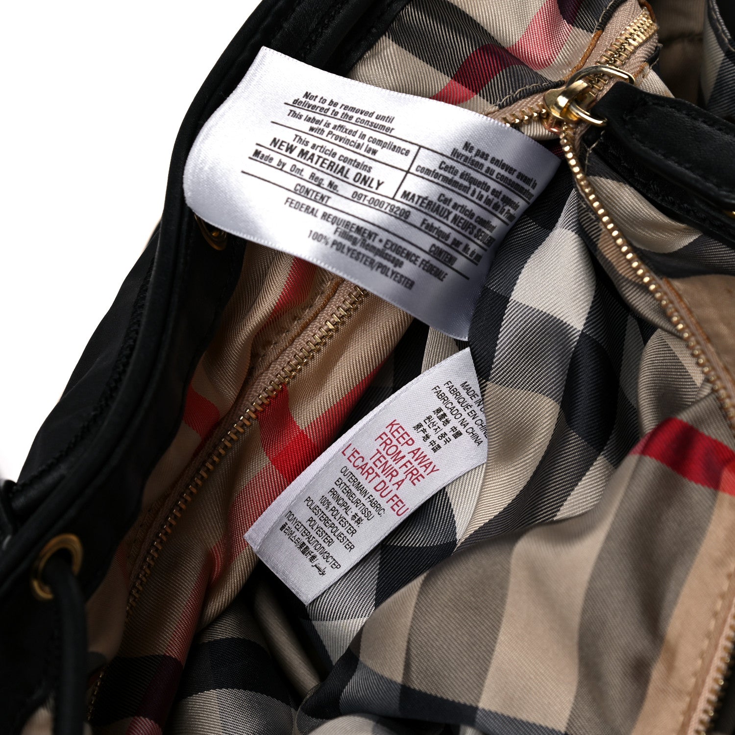 Burberry Nylon Quilted Diaper Bag Black 15 of 18