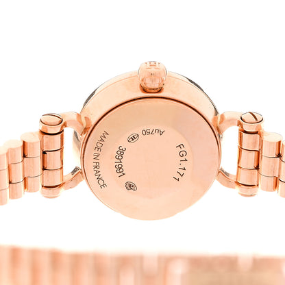 Hermes 18K Rose Gold Diamond Bezel 16mm Faubourg Quartz Watch 4 of 6