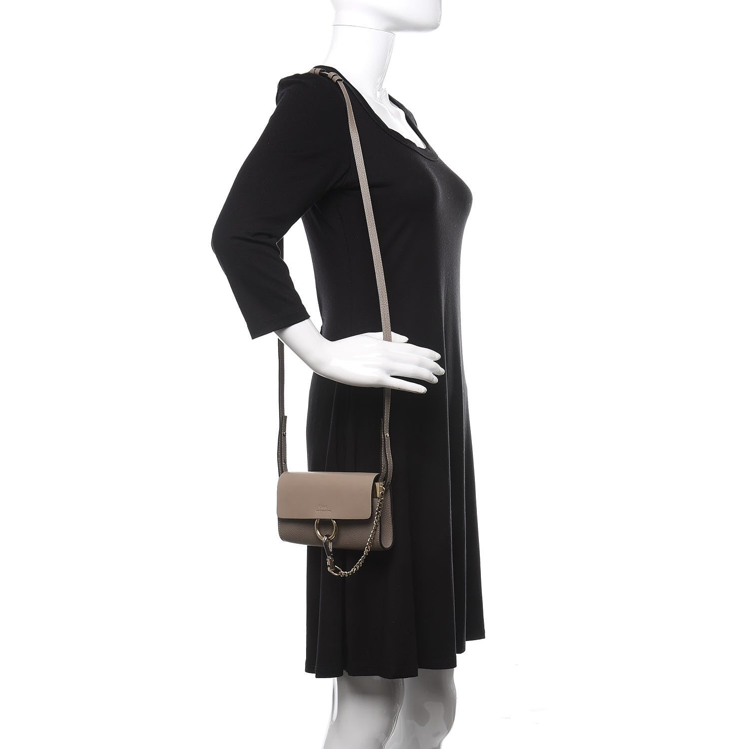 Chloe Calfskin Mini Faye Shoulder Bag Motty Grey 2 of 12