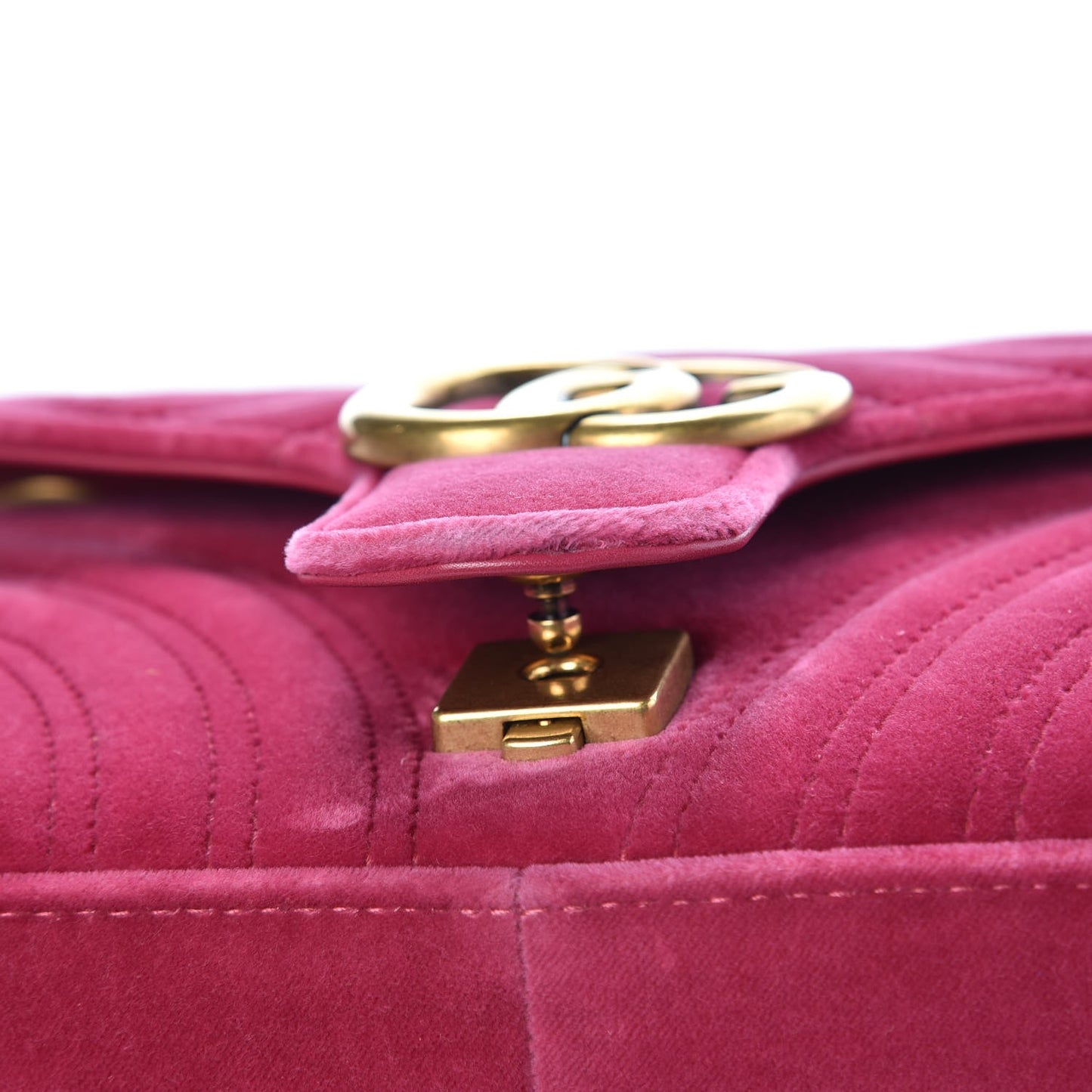 Velvet Matelasse Small GG Marmont Shoulder Bag Light Raspberry Rose