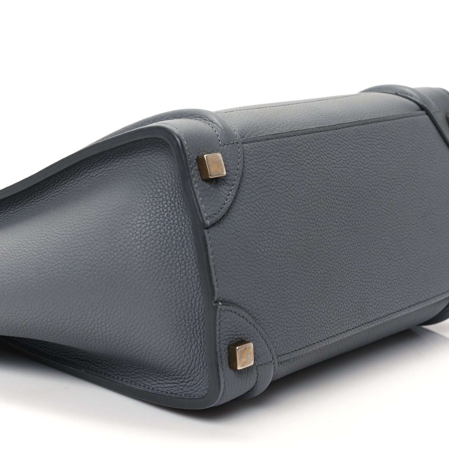 Baby Drummed Calfskin Micro Luggage Kohl