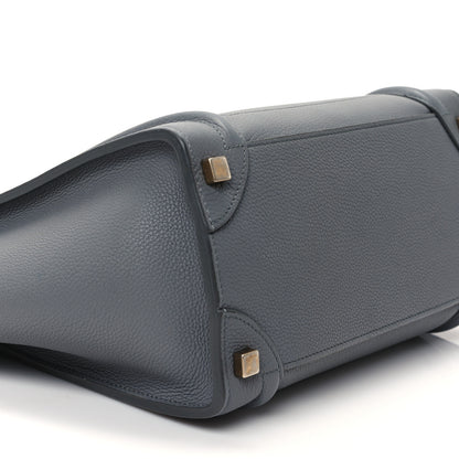 Celine Baby Drummed Calfskin Micro Luggage Kohl 8 of 10