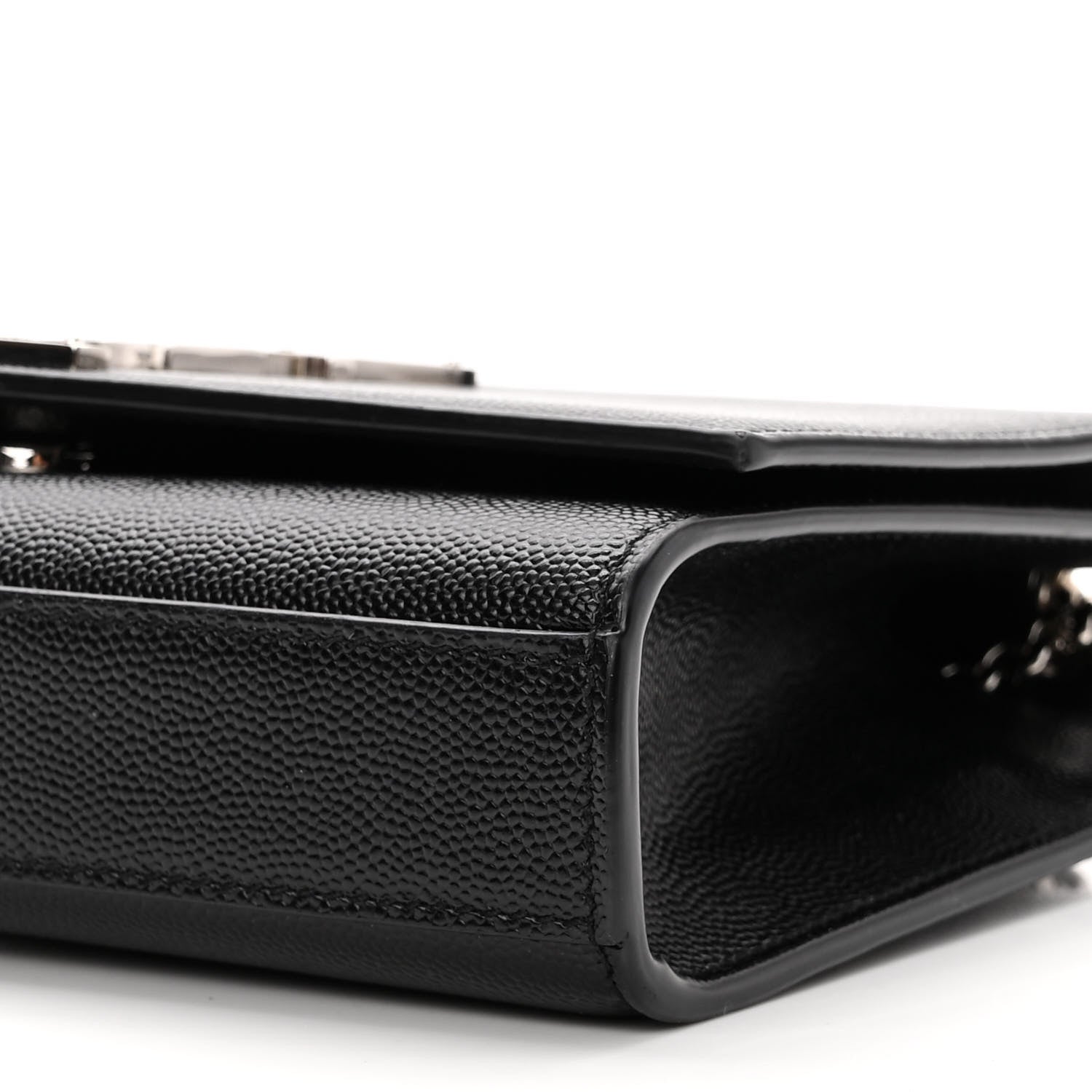 Saint Laurent Grain De Poudre Small Monogram Kate Satchel Black 10 of 10