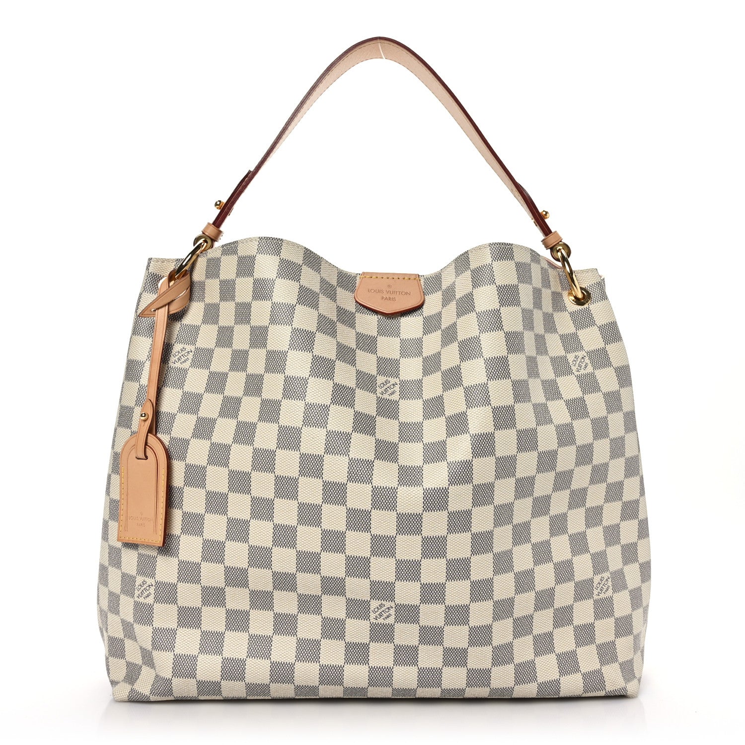 Louis Vuitton Damier Azur Graceful MM Rose Ballerine 1 of 8