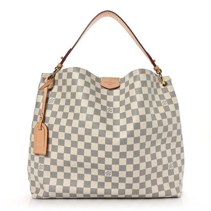 Louis Vuitton Damier Azur Graceful MM Rose Ballerine 1 of 8